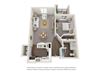 1x1 Floor Plan Apts For Rent Luxe at 1300 Apartments l Waco, TX 76760